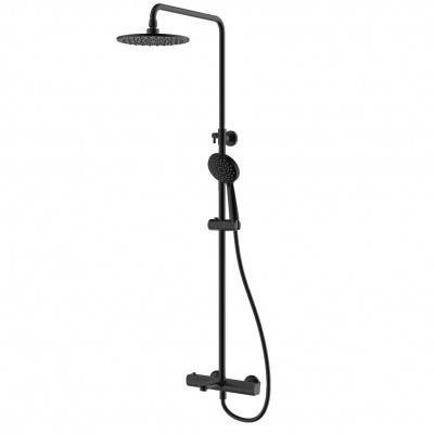 Будкрам купити FRESH Термостатична душова система, чорний матовий