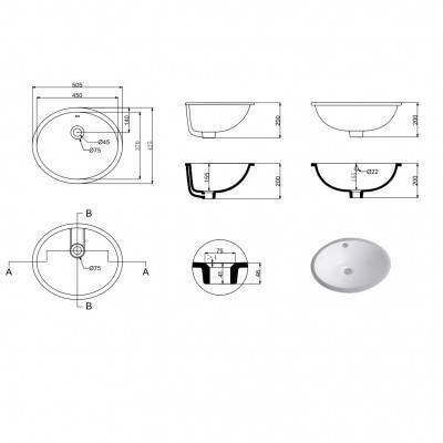 Будкрам купити LAGUNA Раковина 50 врізна під стільницю з кріпленнями LAGUNA Раковина 50 врізна під стільницю з кріпленнями 2