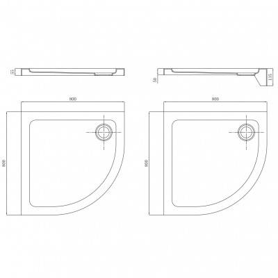 Будкрам купить FRAME Поддон четверть круга 80*80 FRAME Поддон четверть круга 80*80 2