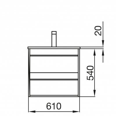Будкрам купить ATTILA 600 Комплект мебели для ванной комнаты: тумба под раков. 600мм + раковина 610х460, цвет дуба ATTILA 600 Комплект мебели для ванной комнаты: тумба под раков. 600мм + раковина 610х460, цвет дуба 3