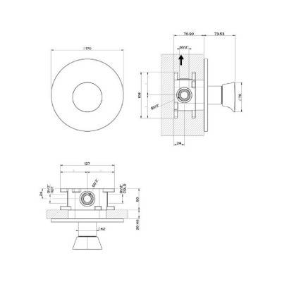 Будкрам купить Cono Внутренняя часть смесителя для душа, Chrome Cono Внутренняя часть смесителя для душа, Chrome 2