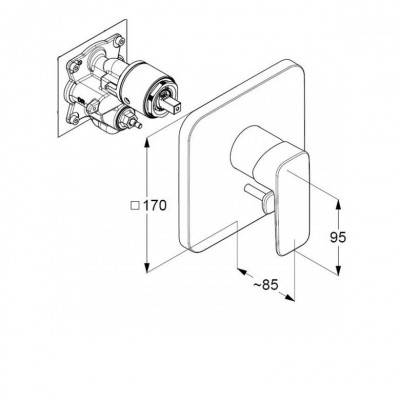 Будкрам купити Pure&Style Зовнішня частина змішувача д/ванни Pure&Style Зовнішня частина змішувача д/ванни 2