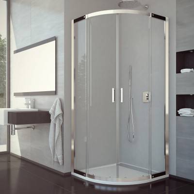 Будкрам купити Valea Душова кабіна  1/4 круга, скло прозоре, проф.алюм.хром