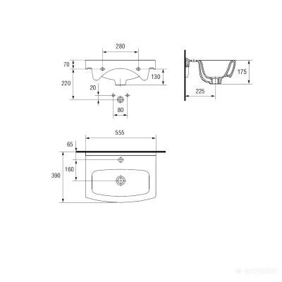 Будкрам купить CERSANIA Раковина-55 отв.центр. для тумб CERSANIA Раковина-55 отв.центр. для тумб 2
