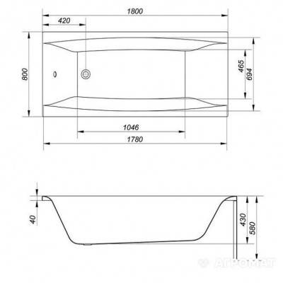 Будкрам купити VIRGO Ванна 180x80 + ніжки PW01 (PW06) VIRGO Ванна 180x80 + ніжки PW01 (PW06) 2