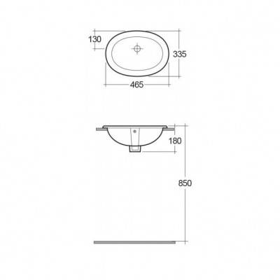 Будкрам купить LILY Раковина в столешницу овальная, 46 см LILY Раковина в столешницу овальная, 46 см 2