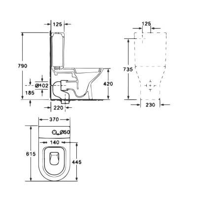 Будкрам купити PRIME Компакт Clean Pro+кришка soft close (3уп) PRIME Компакт Clean Pro+кришка soft close (3уп) 2
