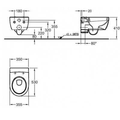 Будкрам купить 204000000 iCon Унитаз подвесной, 6л, 355х530мм 204000000 iCon Унитаз подвесной, 6л, 355х530мм 3