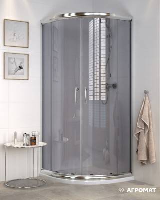 Будкрам купить INEBA душевая кабина полукруглая 90 графит INEBA душевая кабина полукруглая 90 графит 2