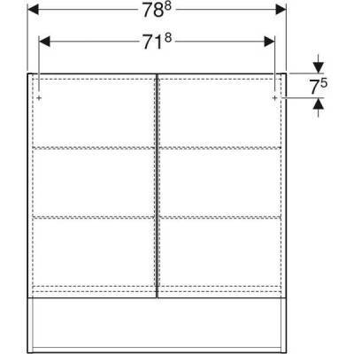 Будкрам купити Selnova Square Дзеркальна шафа з двома дверима, ширина 80см, колір білий глянець Selnova Square Дзеркальна шафа з двома дверима, ширина 80см, колір білий глянець 4