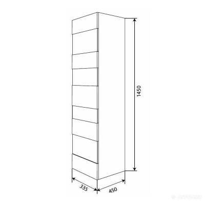 Будкрам купить M10CHL0452ES Admire шкаф-колонна подвесная M10CHL0452ES Admire шкаф-колонна подвесная 2