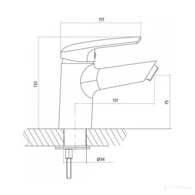 Будкрам купить AVEDO S951-143 смеситель для умывальника с металл. донным клапаном AVEDO S951-143 смеситель для умывальника с металл. донным клапаном 2