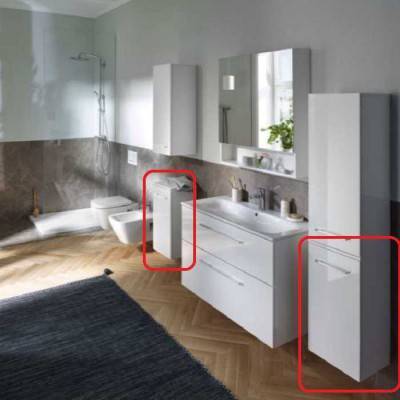 Будкрам купити Selnova Square Шафка з одними дверима, сторона відкривання ліва або права, ширина 33см, колір білий глянець Selnova Square Шафка з одними дверима, сторона відкривання ліва або права, ширина 33см, колір білий глянець 2