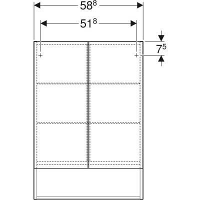 Будкрам купити Selnova Square Дзеркальна шафа з двома дверима, ширина 60см, колір білий глянець Selnova Square Дзеркальна шафа з двома дверима, ширина 60см, колір білий глянець 5