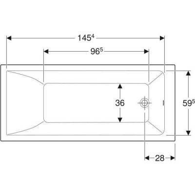 Будкрам купити Ванна прямокутна Geberit Selnova Square з ніжками: L=160см, B=70см Ванна прямокутна Geberit Selnova Square з ніжками: L=160см, B=70см 3
