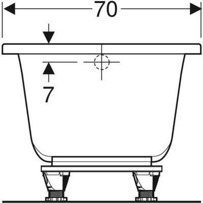 Будкрам купити Ванна прямокутна Geberit Selnova Square з ніжками: L=160см, B=70см Ванна прямокутна Geberit Selnova Square з ніжками: L=160см, B=70см 5