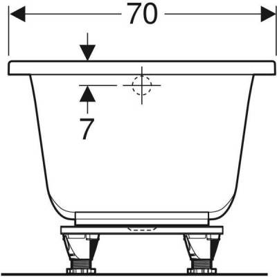 Будкрам купити Ванна прямокутна Geberit Selnova Square з ніжками: L=170см, B=70см Ванна прямокутна Geberit Selnova Square з ніжками: L=170см, B=70см 4