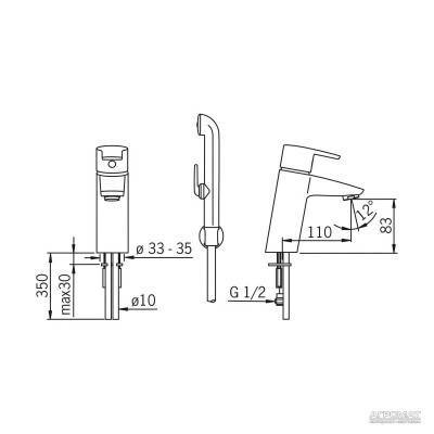 Будкрам купить 2812 Cubista смеситель для раковины с гиг. душем 2812 Cubista смеситель для раковины с гиг. душем 2