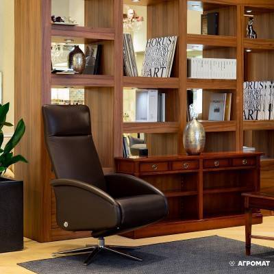 Будкрам купить Кресло CLIFF с базой cromo (кожа Provence negro)