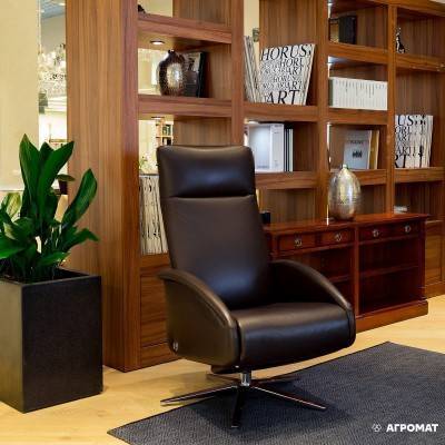 Будкрам купить Кресло CLIFF с базой cromo (кожа Provence negro) Кресло CLIFF с базой cromo (кожа Provence negro) 2