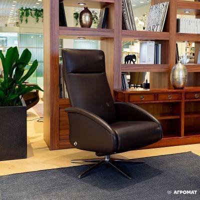 Будкрам купить Кресло CLIFF с базой cromo (кожа Provence negro) Кресло CLIFF с базой cromo (кожа Provence negro) 3