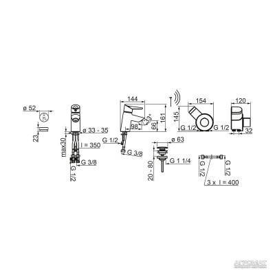 Будкрам купить 2701F Optima Змішувач для раковини SMART кнопка 2701F Optima Змішувач для раковини SMART кнопка 3