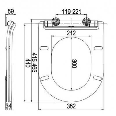 Будкрам купить GRAND крышка для унитаза 8190022/8390022/8320022 (тонкая) GRAND крышка для унитаза 8190022/8390022/8320022 (тонкая) 3