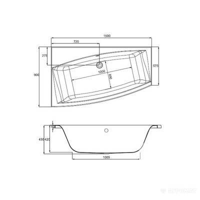 Будкрам купить VIRGO Ванна 150x90 левая (ассиметр.) VIRGO Ванна 150x90 левая (ассиметр.) 2