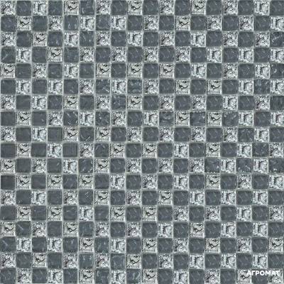 Будкрам купити 647-Шахматка (рельєфна, платина - рельефна сіра) мозаїка