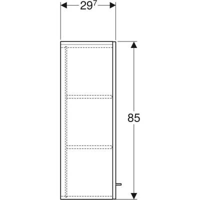 Будкрам купити Selnova Square Шафка з одними дверима, сторона відкривання ліва або права, середньої висоти, ширина 33см, колір білий глянець Selnova Square Шафка з одними дверима, сторона відкривання ліва або права, середньої висоти, ширина 33см, колір білий глянець 4