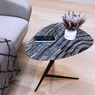 Будкрам купити Столик BIRD, мармур Silver Wawe