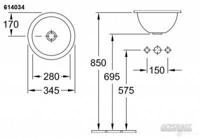 Будкрам купити 61403401 LOOP&FR. Раковина 61403401 LOOP&FR. Раковина 2