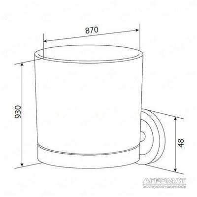 Будкрам купить A4034300 Serenity стакан с настенным держателем A4034300 Serenity стакан с настенным держателем 2