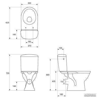 Будкрам купити MERIDA 425 MR010 3/6л  Компакт + кришка пп. Lift MERIDA 425 MR010 3/6л  Компакт + кришка пп. Lift 2
