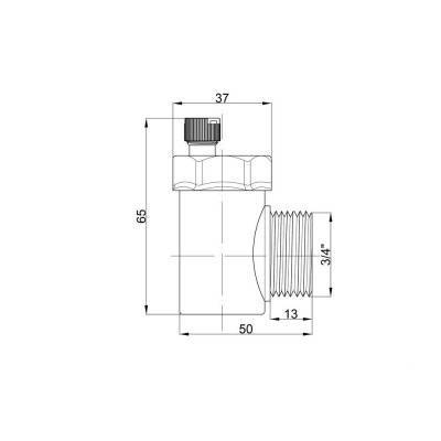 Будкрам купити Повітрявідвідник кутовий Icma 3/4" №715 Повітрявідвідник кутовий Icma 3/4" №715 3