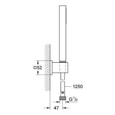Будкрам купить Душевой гарнитур Grohe Euphoria Cube 27703000 Душевой гарнитур Grohe Euphoria Cube 27703000 4
