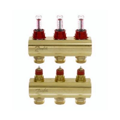 Будкрам купить Коллектор с расходомерами Danfoss FHF на 3 выхода (088U0523)