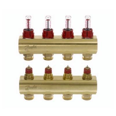 Будкрам купить Коллектор с расходомерами Danfoss FHF на 4 выхода (088U0524)