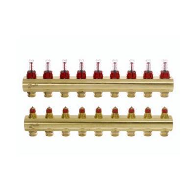 Будкрам купить Коллектор с расходомерами Danfoss FHF на 9 выходов (088U0529)