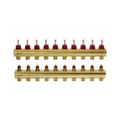 Будкрам купить Коллектор с расходомерами Danfoss FHF на 10 выходов (088U0530)