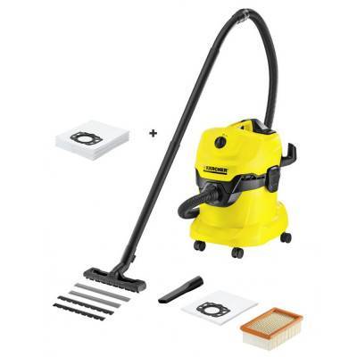 Будкрам купити Господарський пилосос Karcher WD 4 + фільтр-мішки (9.611-150.0) Господарський пилосос Karcher WD 4 + фільтр-мішки (9.611-150.0) 3