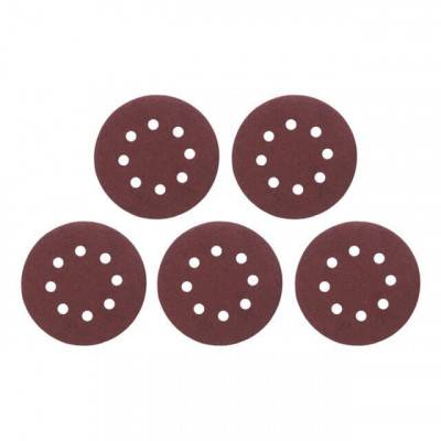 Будкрам купити Коло наждачне самоклеючий 125мм з отворами, папір клас С, щільність 140 г/м2, К100, уп. 5од
