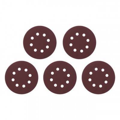 Будкрам купити Коло наждачне самоклеючий 125мм з отворами, папір клас С, щільність 140 г/м2, К180, уп. 5од