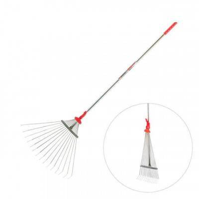 Будкрам купить Грабли веерные 15 прутьев, металлическая рукоятка, регулировка ширины 20-65см