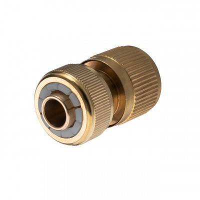 Будкрам купить Коннектор латунный с аквастопом 1/2" на шланг 1/2" STORM Коннектор латунный с аквастопом 1/2" на шланг 1/2" STORM 2