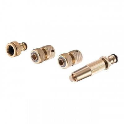 Будкрам купити Комплект насадка латунна для поливу 1/2", конектор з аквастопом 1/2", конектор 1/2", адаптер 1/2" та 3/4" STORM Комплект насадка латунна для поливу 1/2", конектор з аквастопом 1/2", конектор 1/2", адаптер 1/2" та 3/4" STORM 2