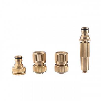 Будкрам купити Комплект насадка латунна для поливу 1/2", конектор з аквастопом 1/2", конектор 1/2", адаптер 1/2" та 3/4" STORM Комплект насадка латунна для поливу 1/2", конектор з аквастопом 1/2", конектор 1/2", адаптер 1/2" та 3/4" STORM 6