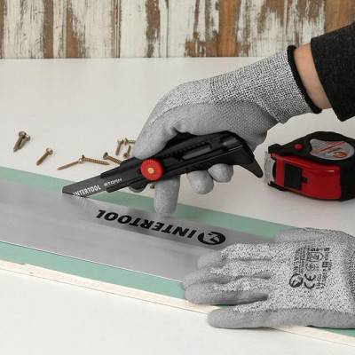 Будкрам купить Нож сегментный для линолеума 18мм, металлическая направляющая, винтовая фиксация Storm Нож сегментный для линолеума 18мм, металлическая направляющая, винтовая фиксация Storm 9