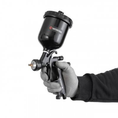 Будкрам купить Краскопульт пневматический HVLP BLACK M-DIAMOND профессиональный, форсунка 1.3 мм, верхний пластиковый бачок 600 мл STORM Краскопульт пневматический HVLP BLACK M-DIAMOND профессиональный, форсунка 1.3 мм, верхний пластиковый бачок 600 мл STORM 7