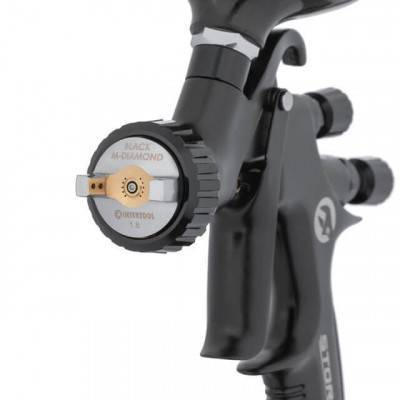 Будкрам купить Краскопульт пневматический HVLP BLACK M-DIAMOND профессиональный, форсунка 1.8 мм, верхний пластиковый бачок 600 мл STORM Краскопульт пневматический HVLP BLACK M-DIAMOND профессиональный, форсунка 1.8 мм, верхний пластиковый бачок 600 мл STORM 3